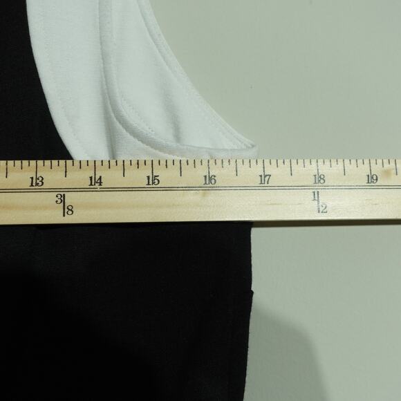 Talbots Womens Sheath Dress Sleeveless White Trim Bacl Slit Black Size 14P - Picture 9 of 10